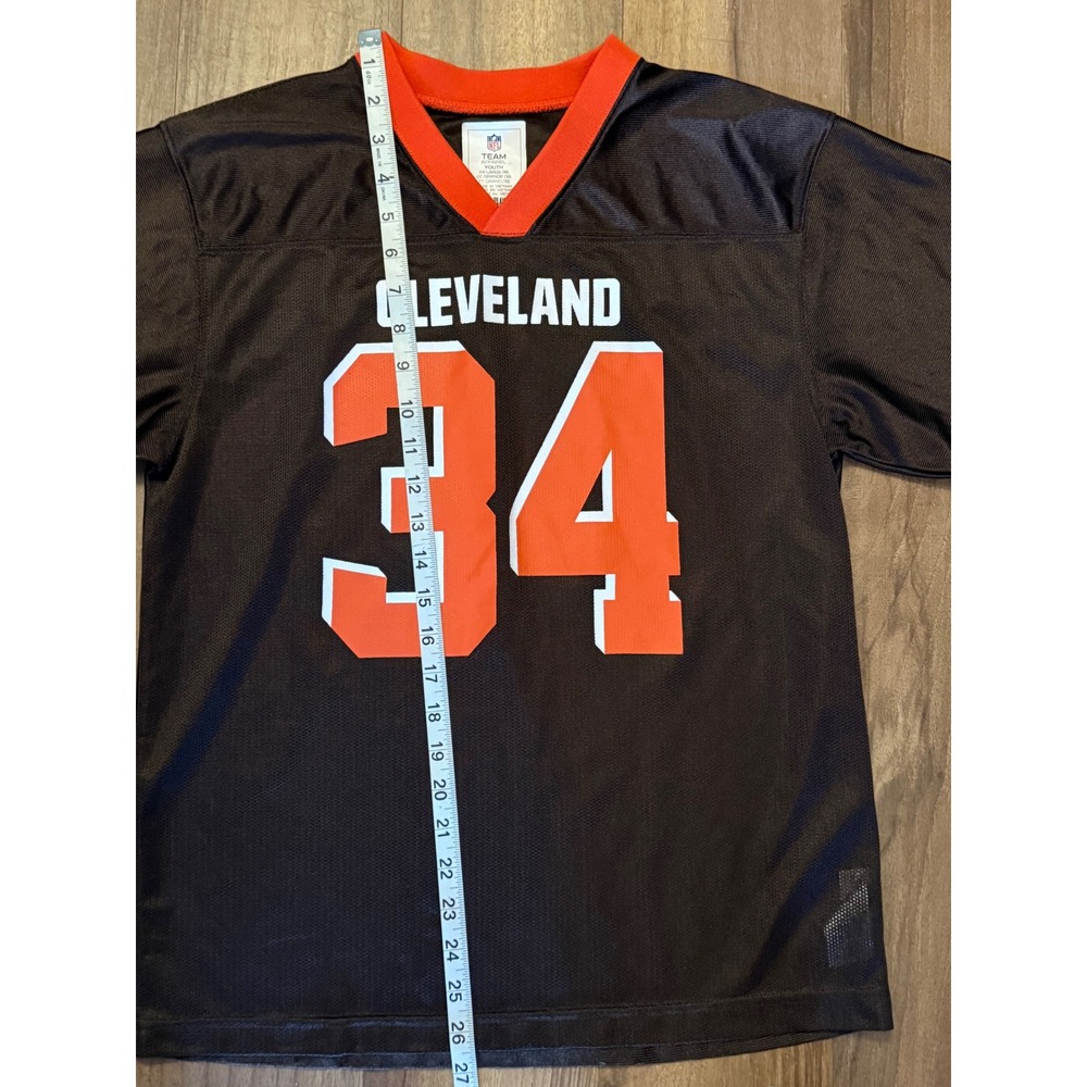 NFL Team Apparel Cleveland Browns Isaiah Crowell 34 Youth XXL 18 Brown Jersey - Picture 3 of 8